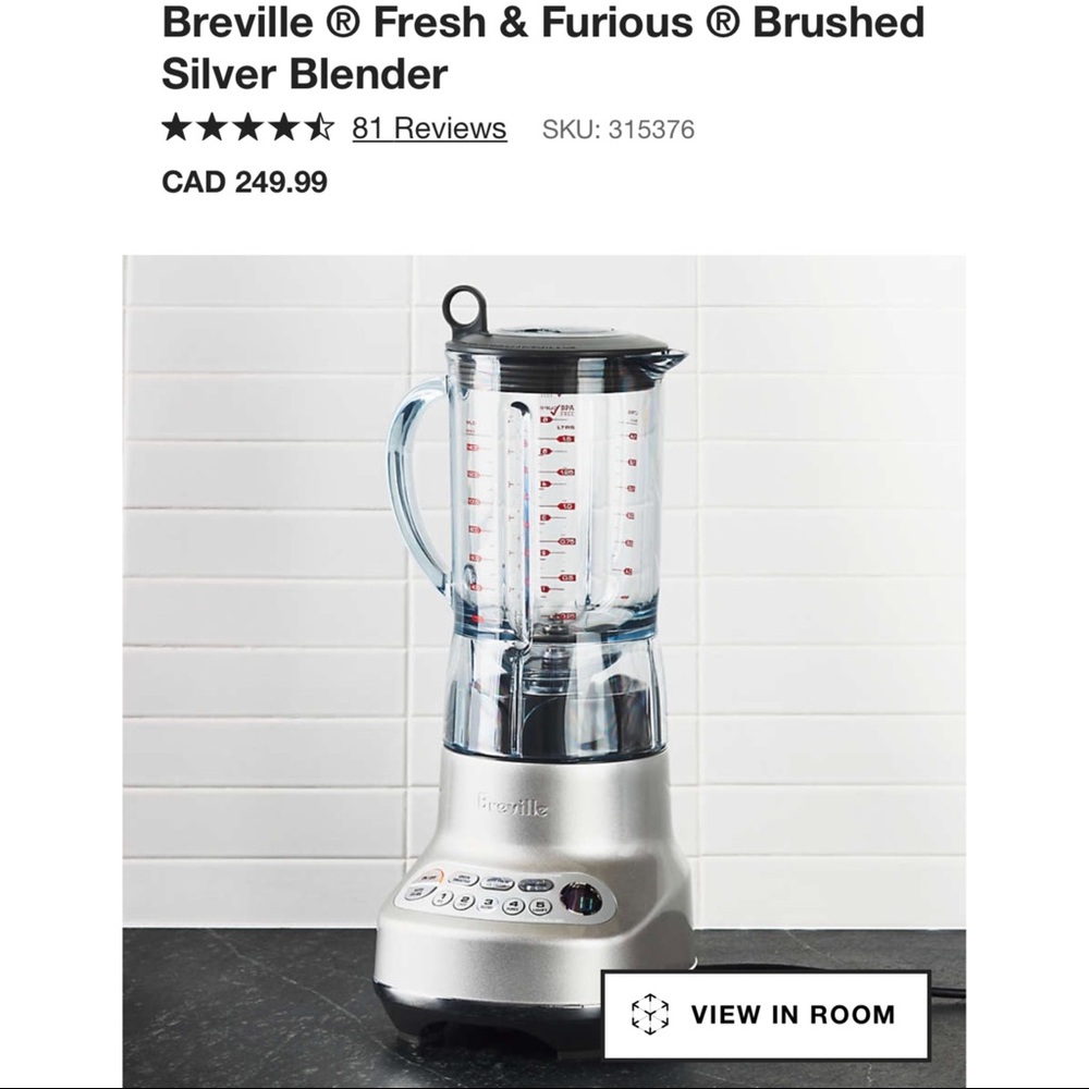 Breville ® Fresh & Furious Silver Blender